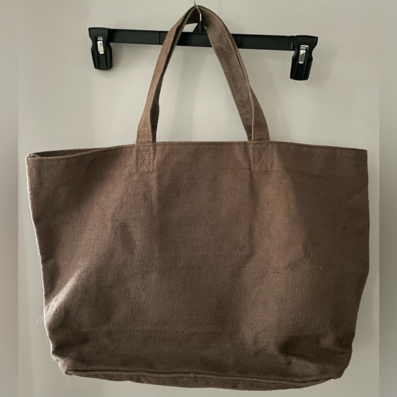 Olive & Hill Large sequin “Happy Everything” 100% Jute Tote. - Picture 16 of 16